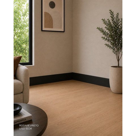 Rodapé Poliestireno Liso 15cm x 2,40m Casa Grassi