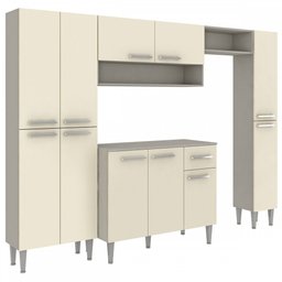 Cozinha Completa Madri 11 Portas 1 Gaveta Cinza/champagne Cm11p - Fellicci - 2