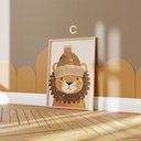 Ver imagem 3 de Kit 3 Quadros Decorativos Infantil - Leao do Safari NO2 - 30x40 - Moldura Madeira