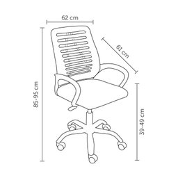 Kit 4 Cadeiras de Escritório Diretor Tela Mesh Cádis - 4