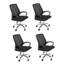 Ver imagem 1 de Kit 4 Cadeiras de Escritório Diretor Tela Mesh Cádis