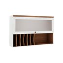 Ver imagem 4 de Armário Aéreo Porta Basculante 120cm Cozinha com Nicho Mdf Cor:branco com Ébano