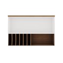 Ver imagem 3 de Armário Aéreo Porta Basculante 120cm Cozinha com Nicho Mdf Cor:branco com Ébano