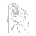 Ver imagem 3 de Kit 5 Cadeiras de Escritório Diretor Tela Mesh Cádis Preto