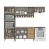 Cozinha Modulada Completa com Tampo 5 Peças 8 Portas 3 Gavetas - 3