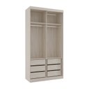 Ver imagem 2 de Guarda Roupas Modulado Solteiro com Espelho 120cm 2 Portas de Correr 100% Mdf Royal