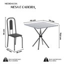 Ver imagem 3 de Conjunto para Sala de Jantar com 4 Cadeiras Lívia Prata/Preto