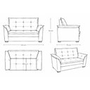 Ver imagem 7 de Sofá Alice 2 Lugares Compacto Suede Premium Turquesa Império Decor 140cm
