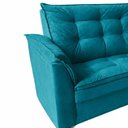 Ver imagem 3 de Sofá Alice 2 Lugares Compacto Suede Premium Turquesa Império Decor 140cm