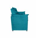 Ver imagem 6 de Sofá Alice 2 Lugares Compacto Suede Premium Turquesa Império Decor 140cm