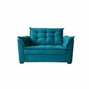 Ver mais imagens de Sofá Alice 2 Lugares Compacto Suede Premium Turquesa Império Decor 140cm