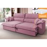 Sofá Retrátil Reclinável 2,50m Nivus Rose c/ Molas Ensacadas - King House - 2