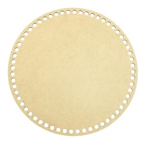 Kit 10 Base Redonda 25 Cm Mdf para Cesto Crochê Fio de Malha