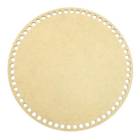 Kit 10 Base Redonda 25 Cm Mdf para Cesto Crochê Fio de Malha