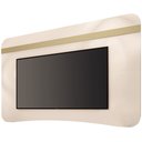 Ver imagem 2 de Painel para TV 80 pol Orgânico 200cm Ermione B01 Off White Champanhe - Lyam Decor