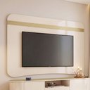 Ver imagem 3 de Painel para TV 80 pol Orgânico 200cm Ermione B01 Off White Champanhe - Lyam Decor
