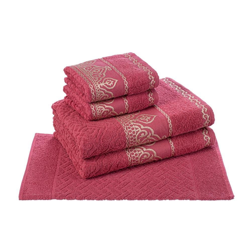 Jogo de Banho Barroca Magenta Caviquioli 5 Peças