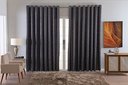 Ver imagem 1 de Cortina Jacquard Luxo em Tecido Semi Blackout Sala 4,00x2,80:grafitte
