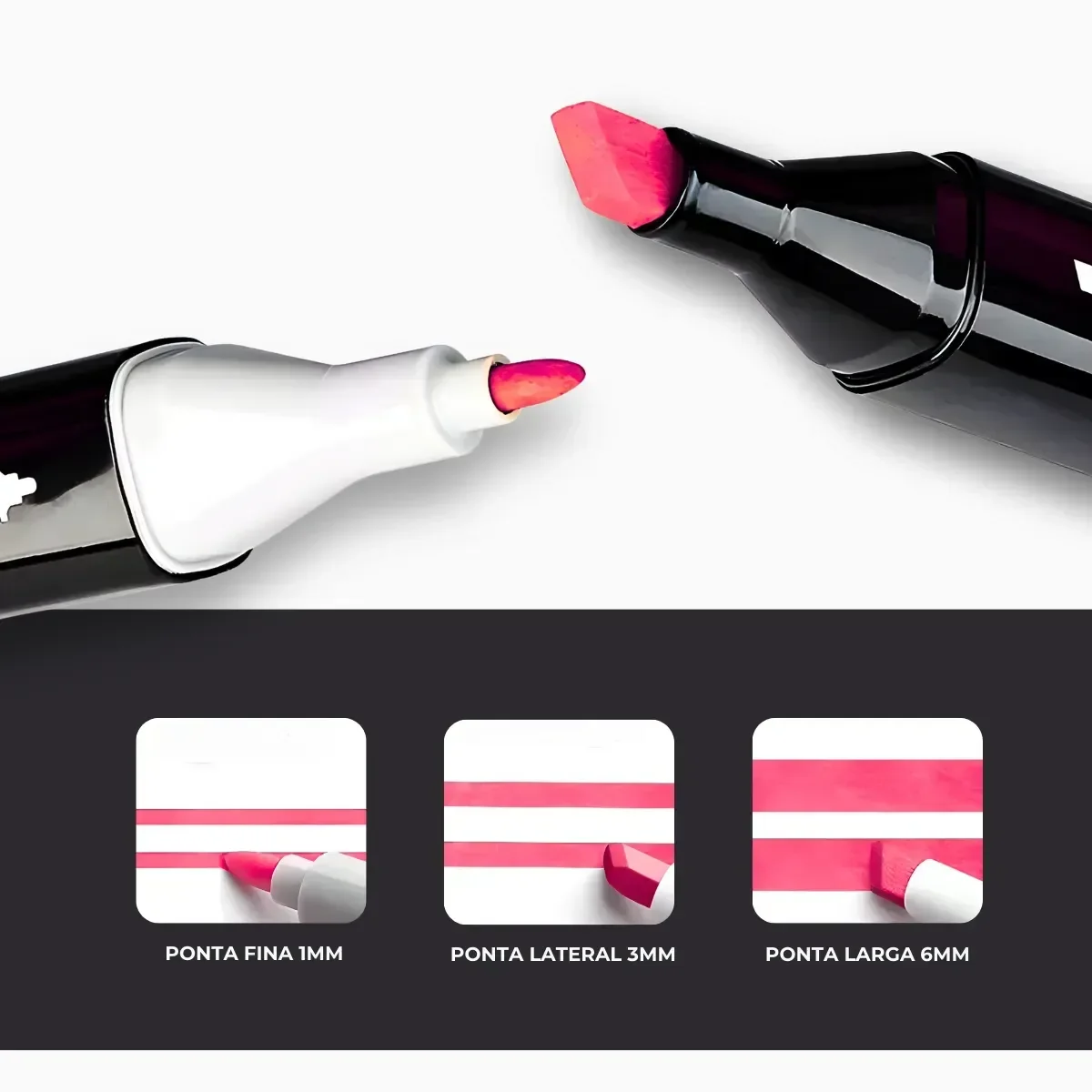 Kit Livro de Colorir Capa Dura + 24 Canetinhas Coloridas Rosa - 9