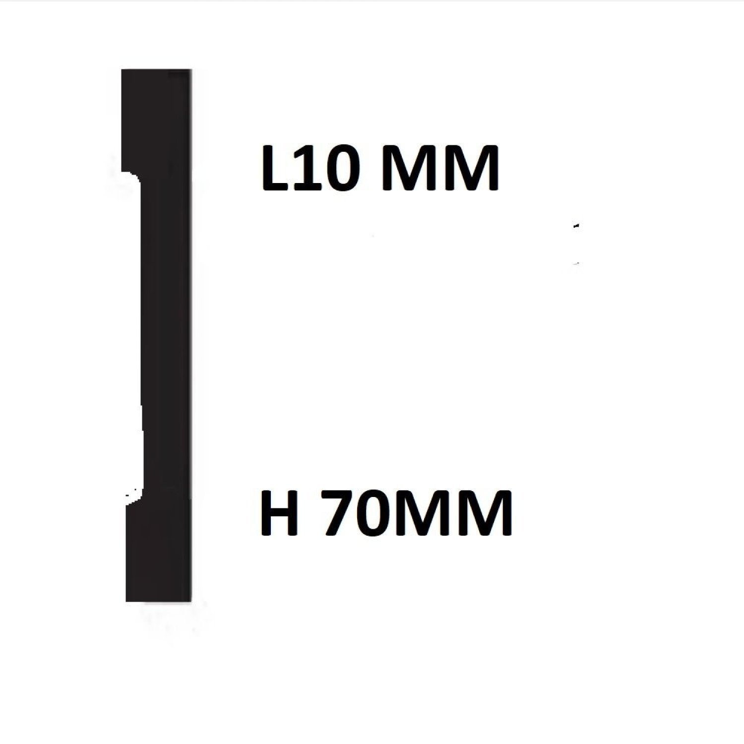 Rodapé de Poliestireno 7cm x 10mm x 2,25m Metro Linear Slim Liso Casa Grassi - 3