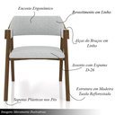 Ver imagem 3 de Kit 4 Cadeiras Sala de Jantar e Jogos Carteados Madeira Maciça Poker Linho Cinza-nogueira G42 -