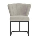 Ver imagem 5 de Kit 2 Cadeiras Poltrona Flor Pés Metal Preto Mesa Quarto Cozinha Cor:bege