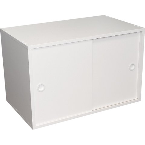 Armário Módulo Pt com Porta Correr Branco Evolukit