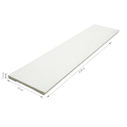 Rodapé Poliestireno Liso 10cm x 2,25m Casa Grassi - 5 Rodapé Poliestireno Liso 10cm x 2,25m Casa Grassi - 5