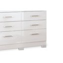 Ver imagem 4 de Guarda Roupa Casal 3 Portas de Correr e 9 Gavetas c/ Espelho e Pés Click 3.9 Jatoba/Grafitte -