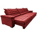 Ver mais imagens de Sofá Retrátil e Reclinável 4,15m Molas Ensacadas Cama inBox Big Space com Bordado Velusoft