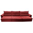 Ver imagem 5 de Sofá Retrátil e Reclinável 4,15m Molas Ensacadas Cama inBox Big Space com Bordado Velusoft