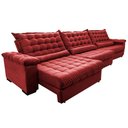 Ver imagem 7 de Sofá Retrátil e Reclinável 4,15m Molas Ensacadas Cama inBox Big Space com Bordado Velusoft