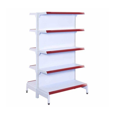 Gôndola Prateleira Supermercado 5 Níveis 40x30 New Plus 1,70m Central Inicial Vermelho - Sa Gô