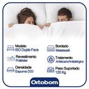 Ver imagem 5 de Cama Box Baú Casal Suede Bipartido + Colchão Ortobom Iso Dupla Face 138x188x60 Cor:bege