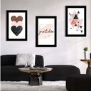 Ver imagem 1 de Kit com 3 Quadros em Lona Frases Paz Tamanho:60x90cm