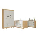 Ver imagem 2 de Quarto de Bebê Completo com Berço Americano 3 em 1 Bombom Multimóveis Mp4614 Madeirado/off White