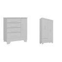 Ver imagem 2 de Quarto Infantil Completo Guarda Roupa 4 Portas 2 Gavetas com Cômoda Liz Branco