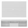Rack Suspenso com Painel e Suporte TV 75" Web Multimóveis MP1050 Branco - 6