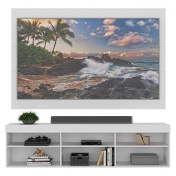 Rack Suspenso com Painel e Suporte TV 75" Web Multimóveis MP1050 Branco - 5