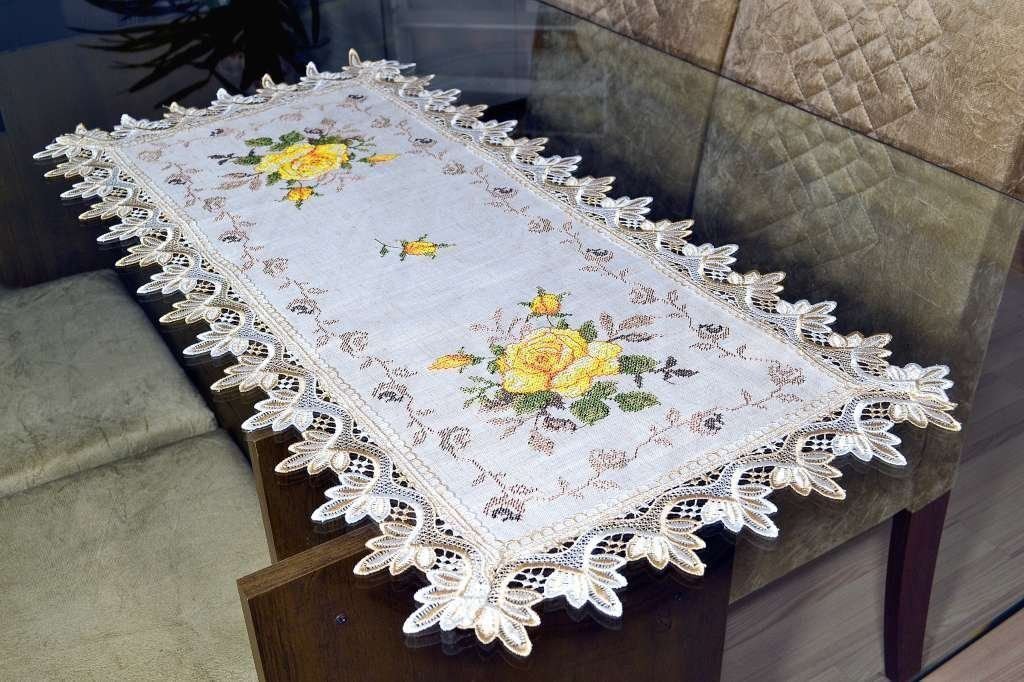 Caminho de Mesa com Flores Amarelas - 0,90 M Arte & Tear - 1