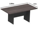 Ver imagem 2 de Mesa de Reunião Retangular 2,00x1,00m Maranello London/Preto