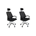 Ver imagem 1 de Kit 2 Cadeiras de Escritório Presidente Tela Mesh Cádis