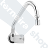 Torneira de Cozinha Parede Metal 1/4 Volta Bica Móvel Aço Inox Arejador Articulado Volante C50 - 4