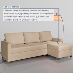 Sofá 3 Lugares com Chaise Moov Yescasa - 6