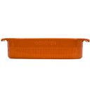 Ver imagem 5 de Travessa Retangular 28x17cm Laranja Germer Porcelana Forma Assar e Servir Refratária