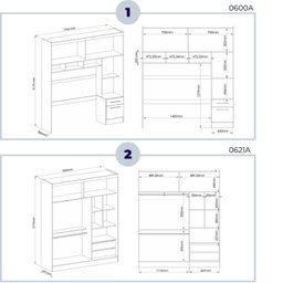Guarda Roupa Casal Modulado 2 Peças com Espelho Classic - 13 Guarda Roupa Casal Modulado 2 Peças com Espelho Classic - 13
