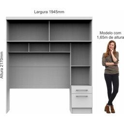 Guarda Roupa Casal Modulado 2 Peças com Espelho Classic - 11 Guarda Roupa Casal Modulado 2 Peças com Espelho Classic - 11