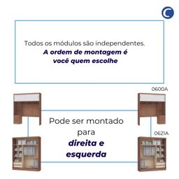 Guarda Roupa Casal Modulado 2 Peças com Espelho Classic - 7 Guarda Roupa Casal Modulado 2 Peças com Espelho Classic - 7