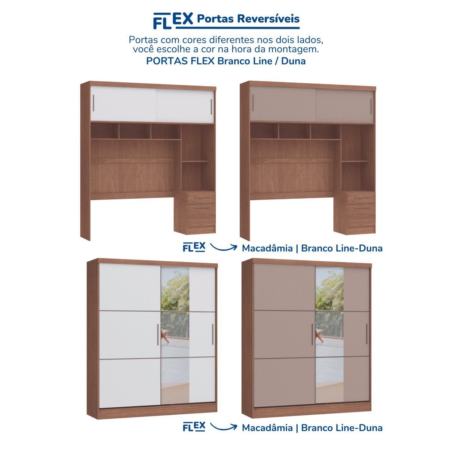 Guarda Roupa Casal Modulado 2 Peças com Espelho Classic - 5