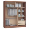 Guarda Roupa Casal Modulado 2 Peças com Espelho Classic - 8